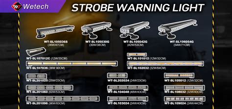 Wetech W Led Strobe Light Bar Flash Rooftop Emergency Warning