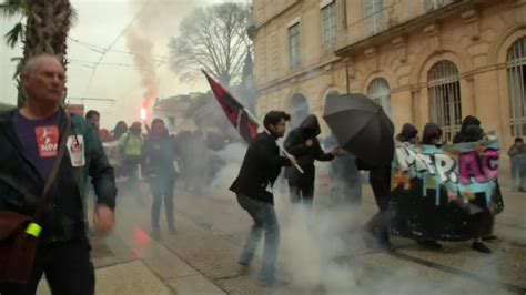 Une manifestation anti Macron dégénère à Montpellier 43 personnes