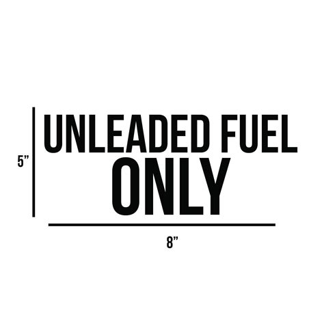 Unleaded Fuel Only Decal Us Decals