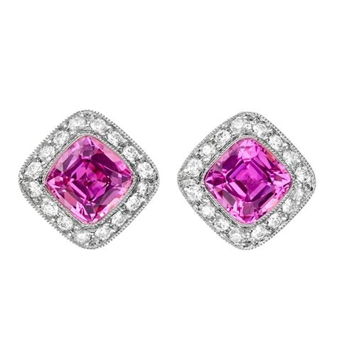 Tiffany And Co Pink Sapphire And Diamond Legacy Earstuds Tiffany