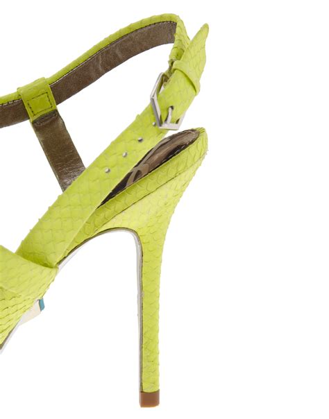 Lyst Sam Edelman Abbott Lime Strappy Sandals In Green