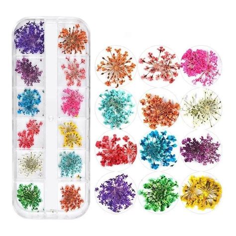 Flor Seca Inteiras Kit Com 12 Flores Bouttique Das Unhas