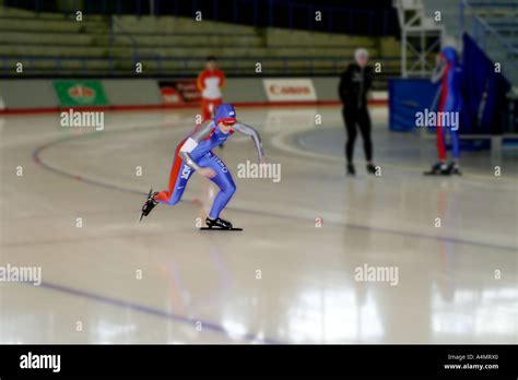 Long track speed skating Stock Photo - Alamy