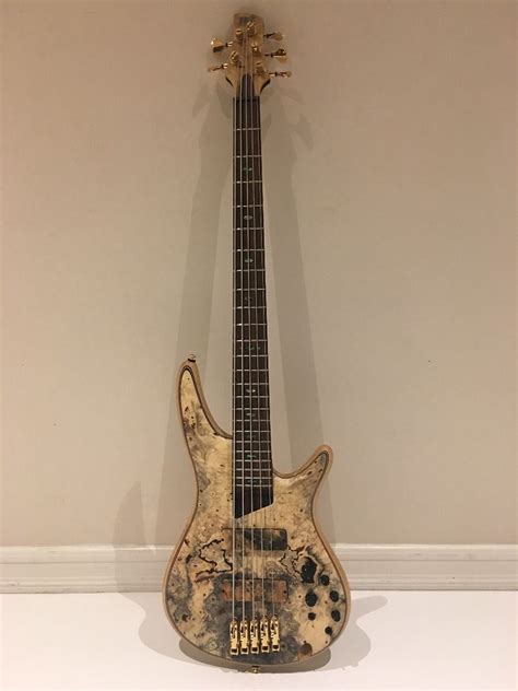 Ibanez Sr5bbltd Limited Premium Buckeye Burl Rare Bass Guitar Sr5bbl