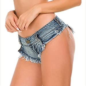 Muydz Women Sexy Cut Off Low Waist Denim Jeans Shorts Cheeky Naught Jean Short Hot Pants For