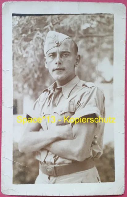 FOTO FALLSCHIRMJÄGER PORTRAIT Tropenuniform wk2 Luftwaffe DAK