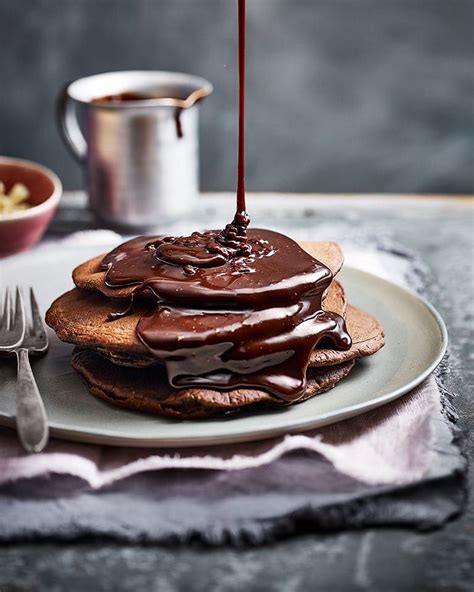 Double Chocolate Pancake Stack Recipe Chocolate Pancakes Sweet