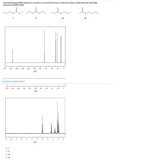 Solved Given The Following Nmr Spectra For A Product You Chegg