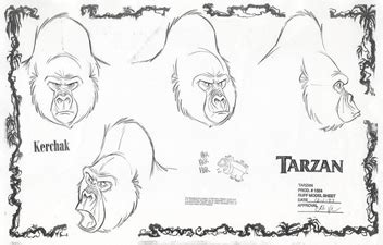 Kerchak Portrait Du Personnage Disney De Tarzan