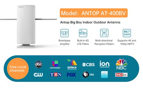 Amazon Antop Big Boy At Bv Outdoor Indoor Hdtv Antenna With Vhf