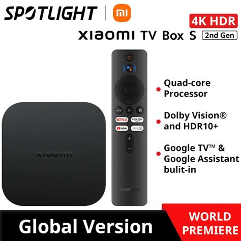 Xiaomi Mi Tv Box S 2 Gera O Vers O Global 4k Ultra Hd Media Player