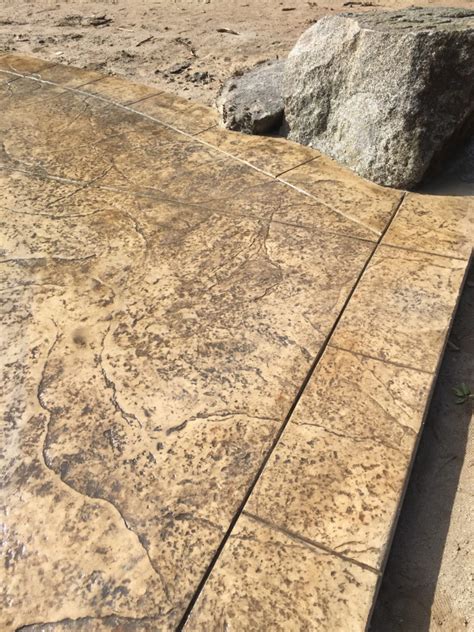 Stamped Concrete Patio Tan 2 Surface Solutions Concrete SF Bay Area