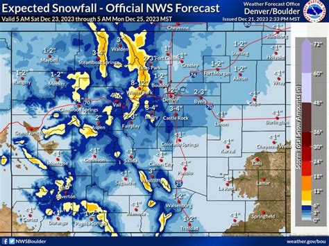 'High-end' snowfall forecast shows up to 24 inches on some Colorado peaks this weekend ...