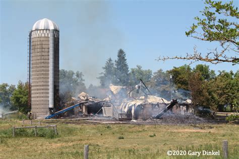 Barn Fire In Wellesley Township ON July 4 2020 FireScenes Net