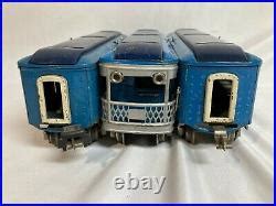 Lionel 613 614 615 Prewar Baby Blue Comet Passenger Cars Lot 2