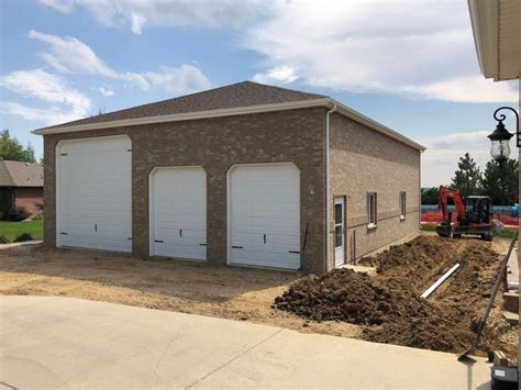 Custom Three Car Detached Garage 4050 Hip Roof 15 Tall Walls All