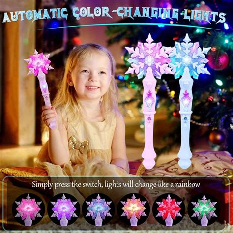 Baguette Lumineuse En Forme De Flocon De Neige Jouet Pour Enfant Fille