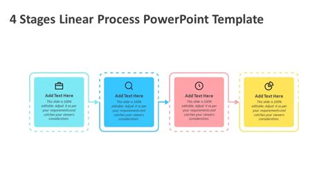 4 Stages Linear Process Powerpoint Template Archives