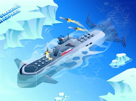 Submarine Warfare Isometric Illustration By Steisi Vogli On Dribbble
