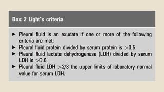 Lights criteria pleural diseases | PPT