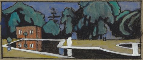 Sammlung Online Gabriele Münter Vorarbeit zu Parc Saint Cloud 1907