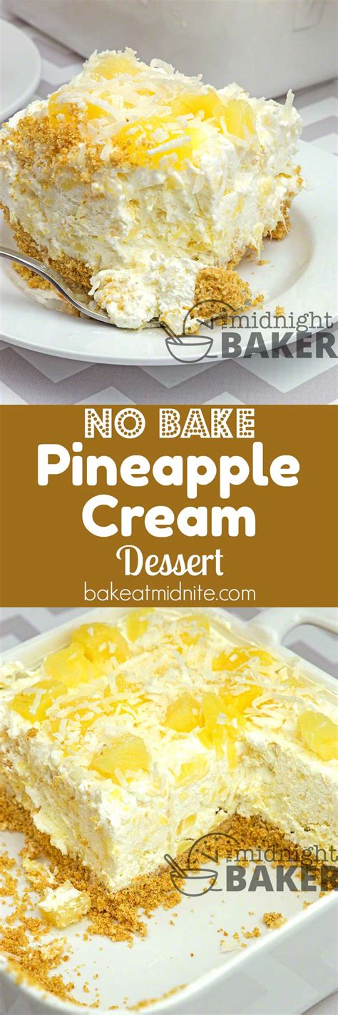 No Bake Pineapple Cream Dessert The Midnight Baker