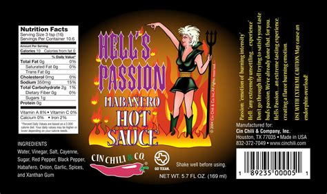 Hells Passion Habanero Hot Sauce Passion Pickles