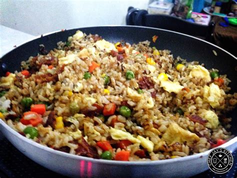 Chinese Style Brown Bacon Fried Rice Recipe Chef Jays Kitchen