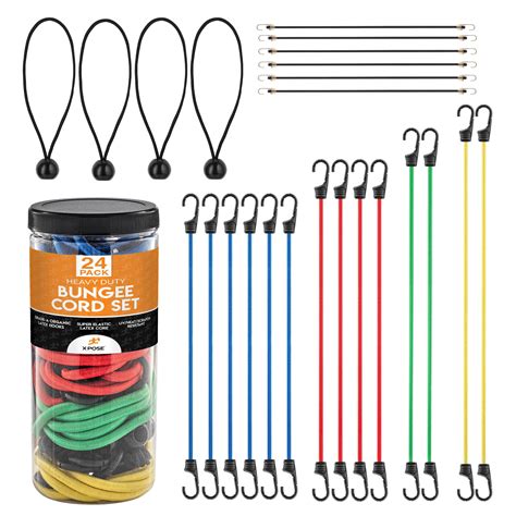 Bungee Cords Heavy Duty Outdoor Set Of 24 Bungee Cords Assorted Sizes