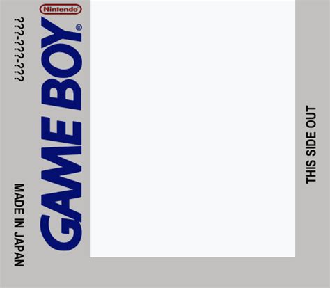 Gameboy Label Template By Cougarleon2 On Deviantart