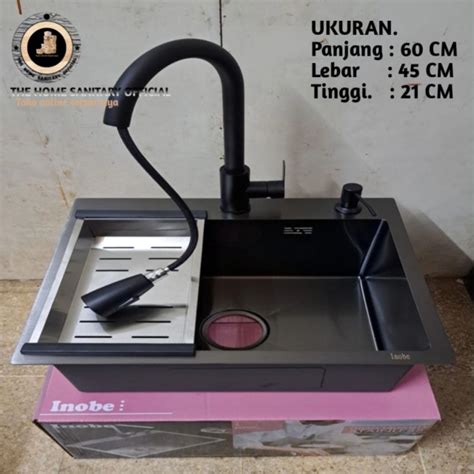 Jual Paket Komplit Kran Tarik Bak Cuci Piring Wastafel Kitchen Sink