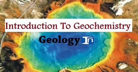 Geochemistry Geology In