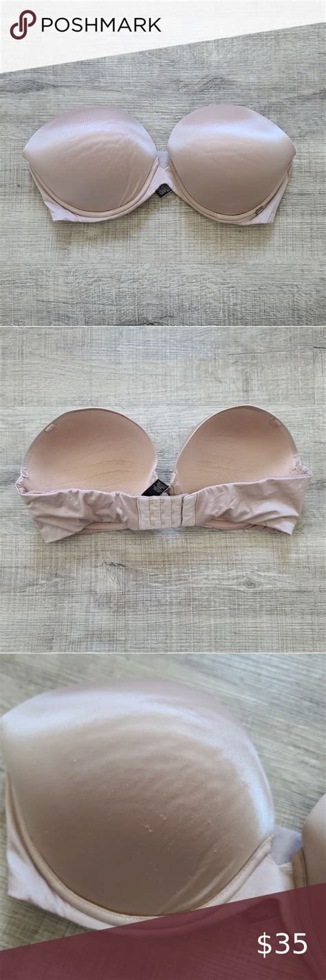 Victoria S Secret Nude Strapless Bra 36 DD