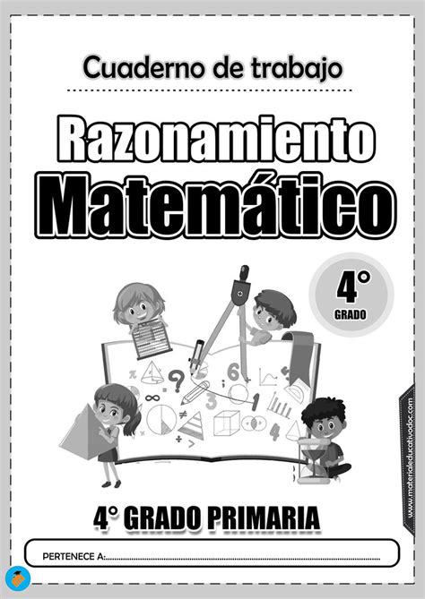 Cuaderno de Razonamiento Matemático 4 Grado Matematicas cuarto grado