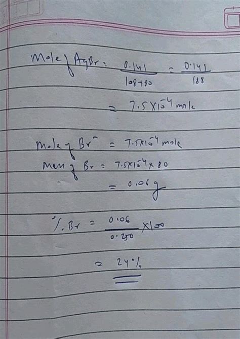 Aluminium Question 2 2 A In The Carius Method Of Estimation Of Halogens 0250g Of An