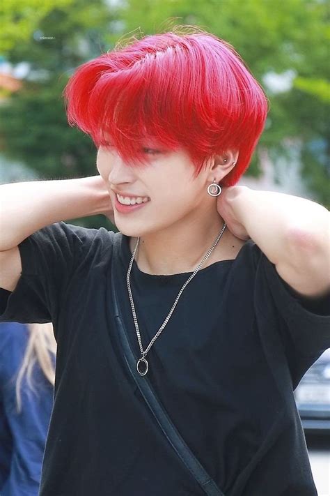 Pin By Bean On Ateez Kim Hongjoong Red Hair Kpop