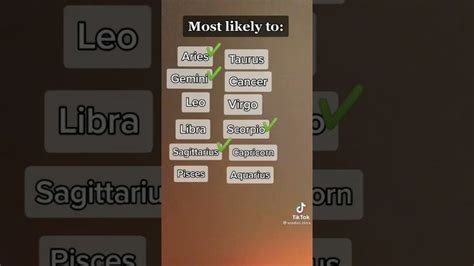 Who Is Most Likely To Zodiac Sign Edition Youtube Youtube Zodiac