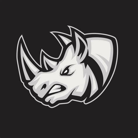 Rhino Head Mascot Logo Vector 12263092 Vector Art At Vecteezy