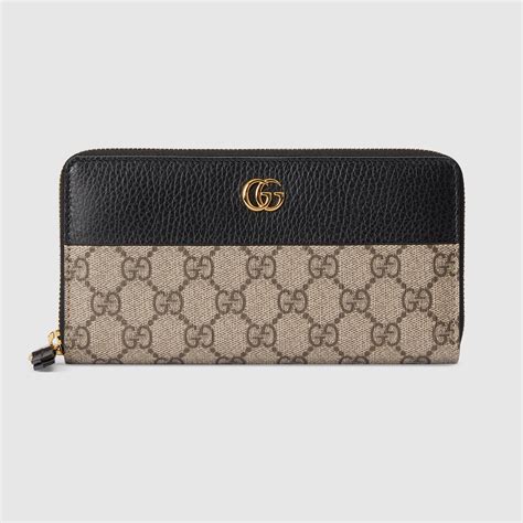 Cartera Gg Marmont Con Cremallera En Piel Negra Y Gg Supreme Gucci Es