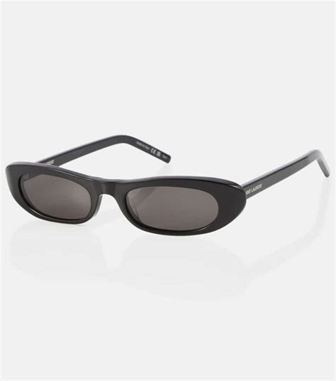 Saint Laurent Sl 557 Shade Oval Sunglasses Mytheresa