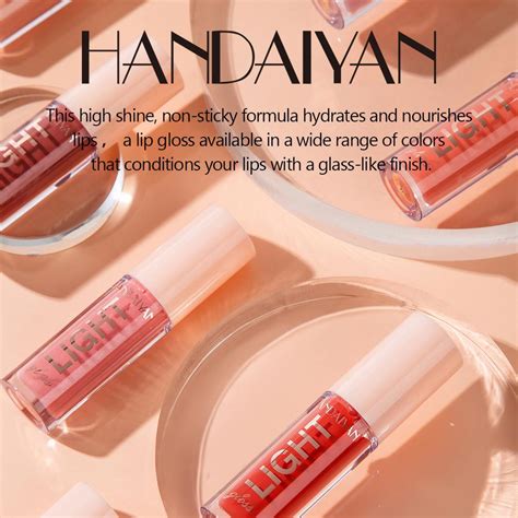 Cheap Handaiyan Lip Gloss Sexy Plump Glitter Crystal Jelly Red Nude