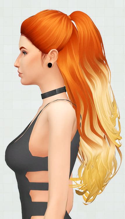 Kotcatmeow Hallowsims Dolly Hair Clayified Mesh Credits To Sims