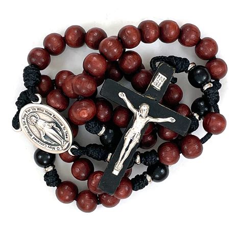 Mahogany Paracord Rosary 31 99 OLOG Rosaries