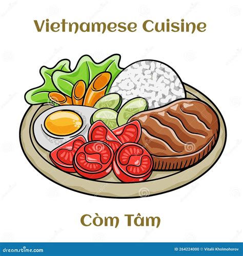 Com Tam Suon Vietnamese Food: Delicious Broken Rice With Egg Pie And ...