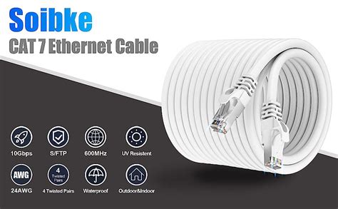 Cat 7 Ethernet Cable Shielded 65ft20m Heavy Duty High Speed Internet Network Cable