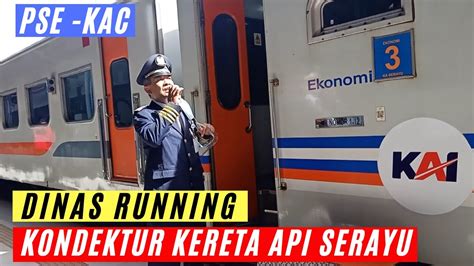 Dinas Running Bersama Kondektur Kereta Api Serayu Youtube