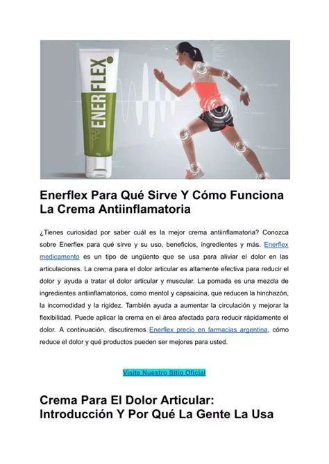 PPT Enerflex Para Qué Sirve Y Cómo Funciona La Crema Antiinflamatoria