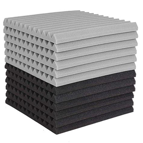 12 Pcs Acoustic Foam Board Studio Wedge Tile Acoustic Foam Soundproof