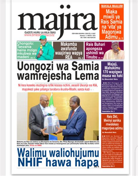 Yasemavyo Magazeti Ya Leo Alhamisi Machi Habari Mpya Leo