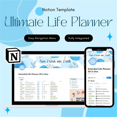 Extended Life Planner All in One Notion Template